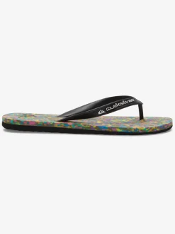 Quiksilver Molokai Recycled Flip-Flops Black/Blue/Black Best Sale