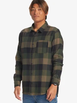 Quiksilver Motherfly Long Sleeve Shirt Major Brown Motherfly Flash Sale