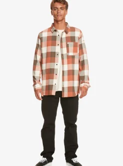 Quiksilver Motherfly Long Sleeve Shirt Major Brown Motherfly Flash Sale