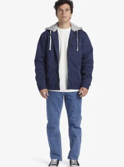 Quiksilver New Aitor Hooded Jacket Naval Academy Hot