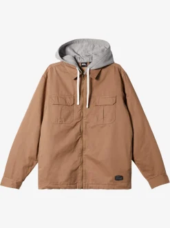 Quiksilver New Aitor Hooded Jacket Fossil Clearance