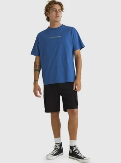 Quiksilver New Instinct Short Sleeve Stn T-Shirt Dark Blue Store