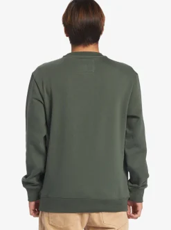 Quiksilver No Control Crew Fleece Crew Neck Sweatshirt Climbing Ivy Best