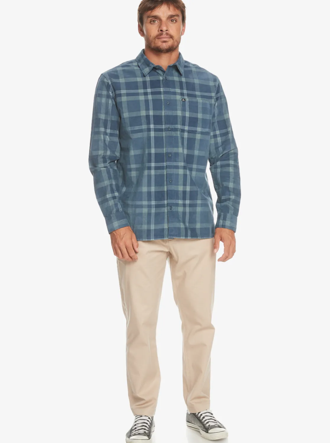 Quiksilver Oakenhead Long Sleeve Shirt Iceberg Green Oakenhead Fashion