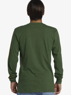 Quiksilver Omni Logo Long Sleeve T-Shirt Greener Pastures Fashion