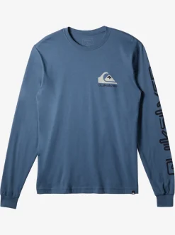 Quiksilver Omni Logo Long Sleeve T-Shirt Bering Sea Clearance