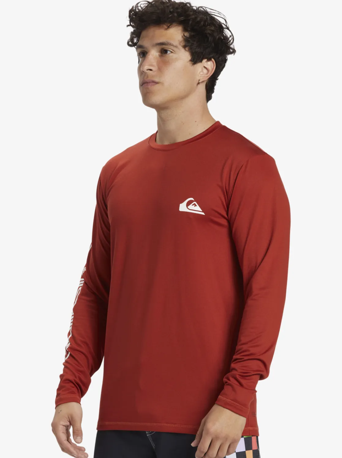 Quiksilver Omni Session Long Sleeve Upf 50 Surf T-Shirt Red Ochre Shop