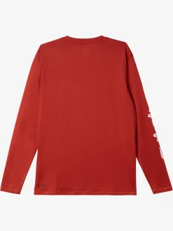 Quiksilver Omni Session Long Sleeve Upf 50 Surf T-Shirt Red Ochre Shop