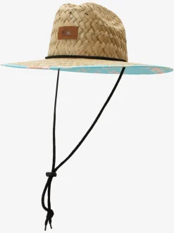 Quiksilver Outsider Straw Lifeguard Hat Blue Radiance Cheap