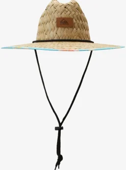 Quiksilver Outsider Straw Lifeguard Hat Blue Radiance Cheap