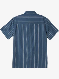 Quiksilver Pacific Stripe Short Sleeve Woven Shirt Berring Sea Pacific Stripes Shop