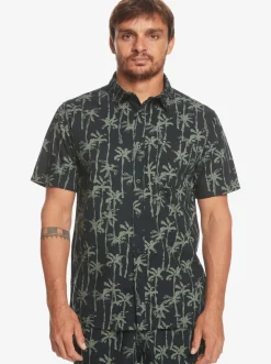 Quiksilver Painted Palm Short Sleeve Shirt Laurel Wreath Painted Palms Best Sale