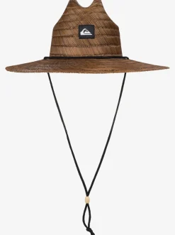 Quiksilver Pierside Straw Lifeguard Hat Dark Brown Clearance