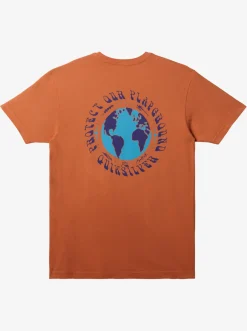 Quiksilver Protect Our Playground T-Shirt Copper Tan Hot