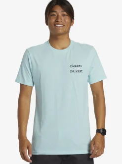 Quiksilver Quik Frame T-Shirt Pastel Turquoise New