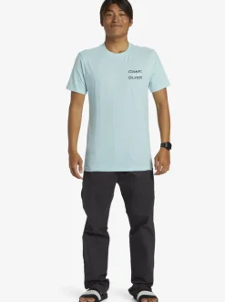 Quiksilver Quik Frame T-Shirt Pastel Turquoise New