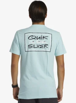 Quiksilver Quik Frame T-Shirt Pastel Turquoise New