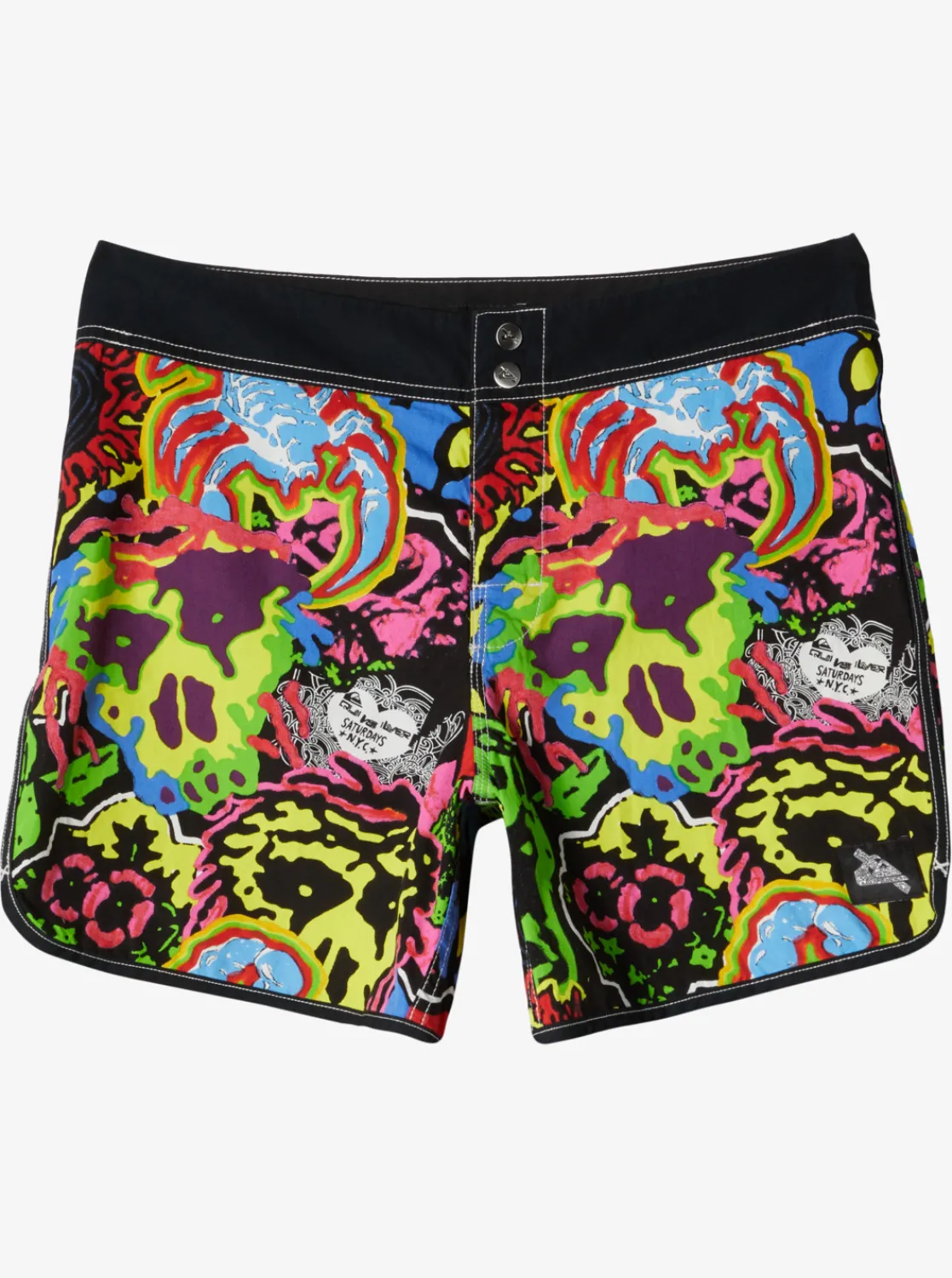 Quiksilver X Saturdays Nyc Original Scallop 16" Boardshorts Black Best