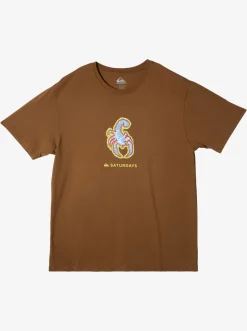 Quiksilver X Saturdays Nyc Graphic T-Shirt Sepia Cheap