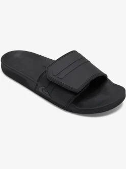 Quiksilver Rivi Adjustable Slides Black/Grey/Black Shop