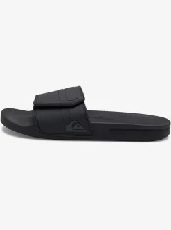 Quiksilver Rivi Adjustable Slides Black/Grey/Black Shop