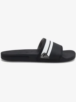 Quiksilver Rivi Slides Black/Black/White Cheap