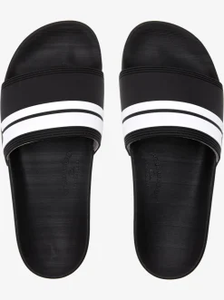 Quiksilver Rivi Slides Black/Black/White Cheap
