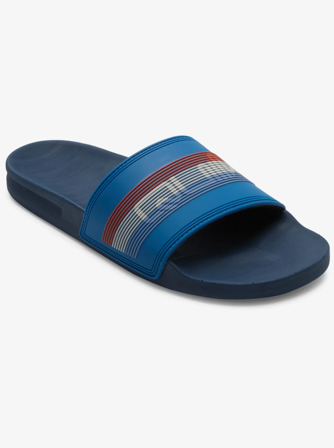 Quiksilver Rivi Wordmark Slides Blue 6 Shop
