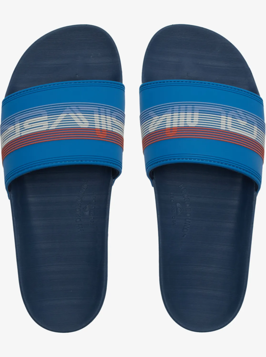 Quiksilver Rivi Wordmark Slides Blue 6 Shop
