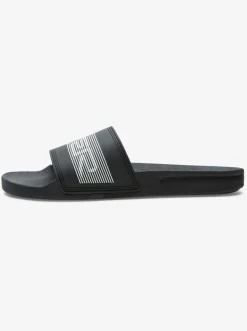 Quiksilver Rivi Wordmark Slides Black 3 Clearance