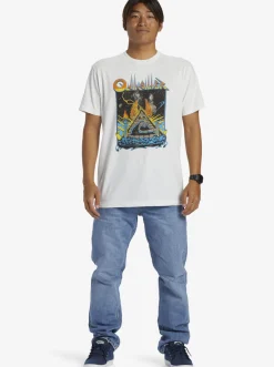 Quiksilver Rockin T-Shirt Antique White Flash Sale