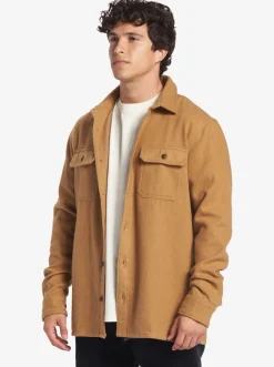 Quiksilver Salterhill Long Sleeve Shirt Bone Brown Best