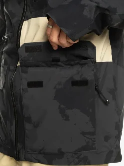 Quiksilver Sammy Carlson Stretch Quest Technical Snow Jacket Tie Dye True Black Outlet