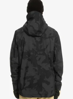 Quiksilver Sammy Carlson Stretch Quest Technical Snow Jacket Tie Dye True Black Outlet