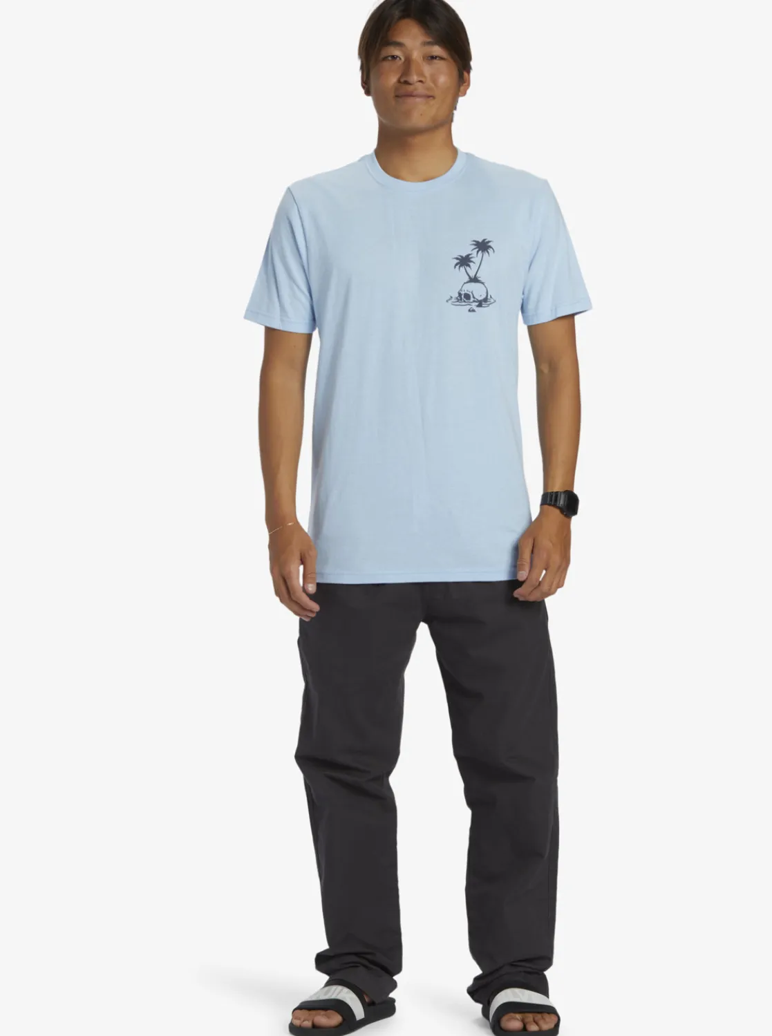 Quiksilver Skull Island T-Shirt Clear Sky Best Sale
