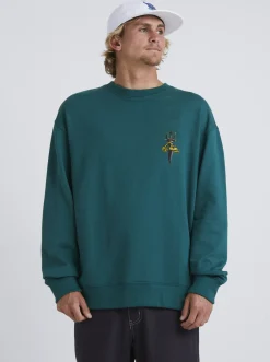 Quiksilver Sof Sweatshirt Smoke Pine New