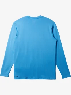 Quiksilver Solid Streak Long Sleeve Upf 50 Surf Tee Azure Blue Clearance