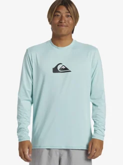 Quiksilver Solid Streak Long Sleeve Upf 50 Surf Tee Pastel Turquoise Discount