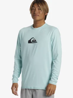 Quiksilver Solid Streak Long Sleeve Upf 50 Surf Tee Pastel Turquoise Discount