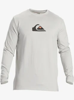 Quiksilver Solid Streak Long Sleeve Upf 50 Surf Tee Gray Violet Shop