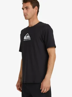 Quiksilver Solid Streak Short Sleeve Upf 50 Surf T-Shirt Black Clearance