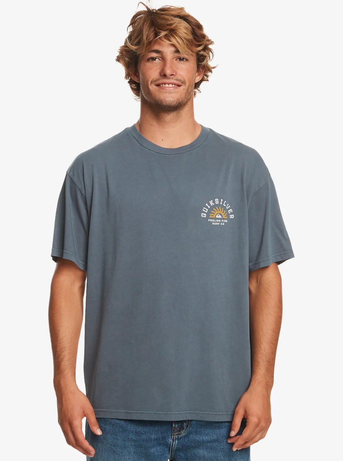 Quiksilver State Of Mind T-Shirt Dark Slate Flash Sale