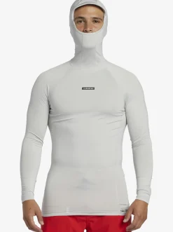 Quiksilver Storm Tripper Hooded Long Sleeve Surf Top Gray Violet Cheap