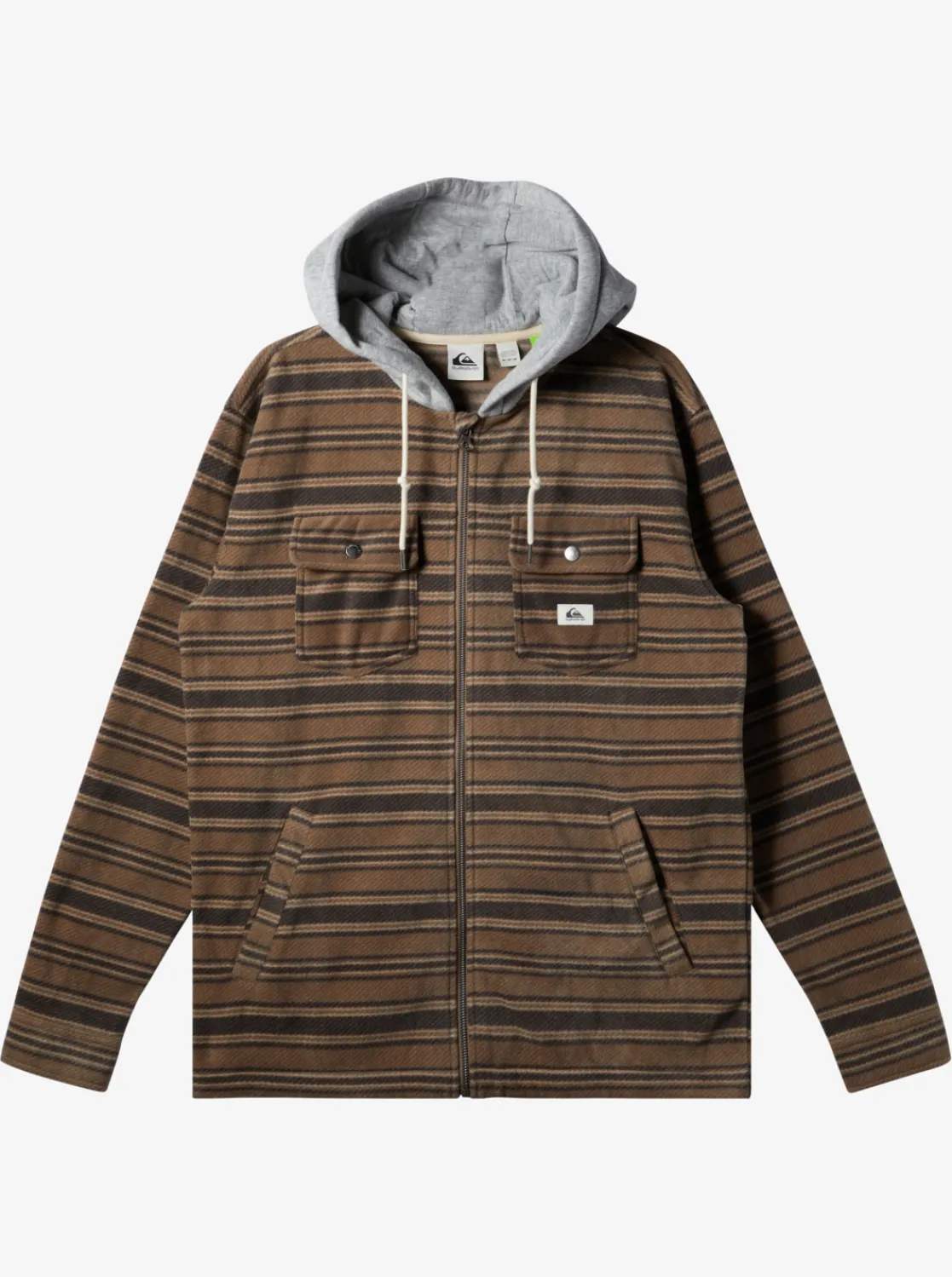 Quiksilver Super Swell Zip-Up Hoodie Major Brown Super Swell Plaid Online