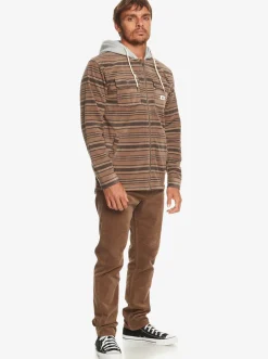 Quiksilver Super Swell Zip-Up Hoodie Major Brown Super Swell Plaid Online