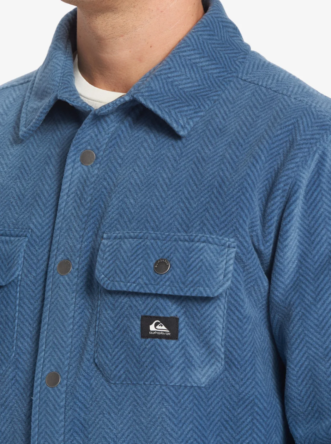 Quiksilver Surf Days Long Sleeve Fleece Shirt Midnight Navy Surf Days Cheap