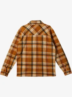 Quiksilver Surf Days Long Sleeve Fleece Shirt Bone Brown Surf Days New