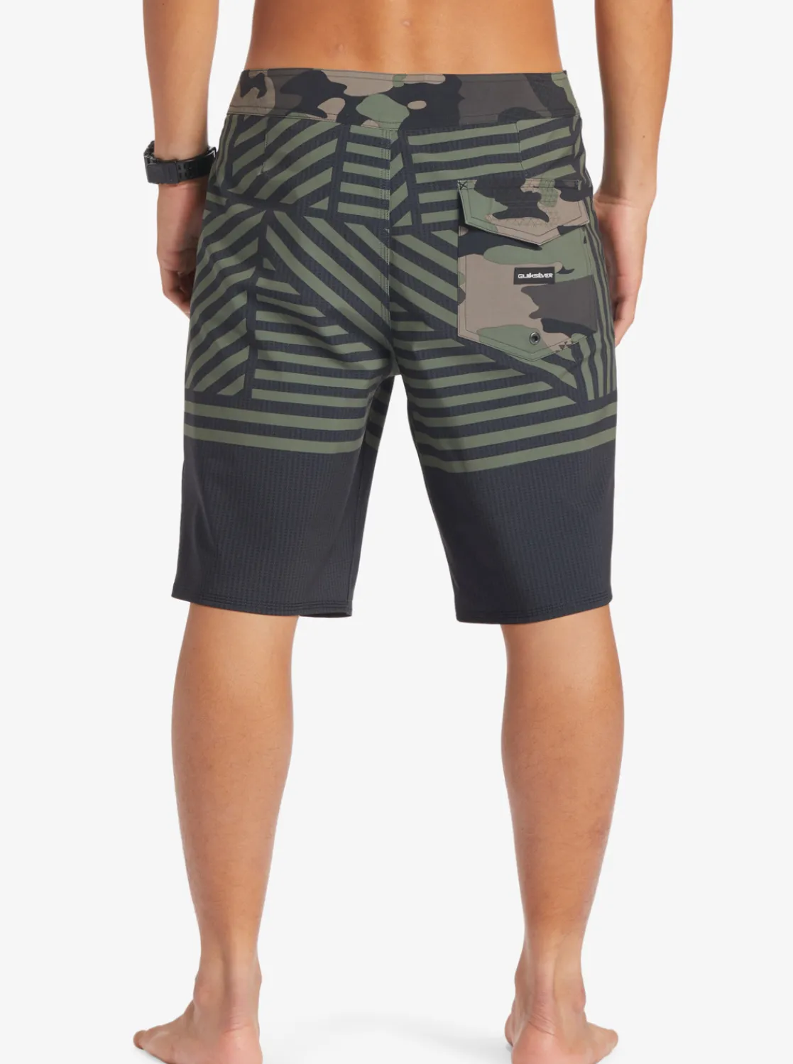 Quiksilver Surfsilk Hawaii Flag 20 20" Boardshorts Black Discount