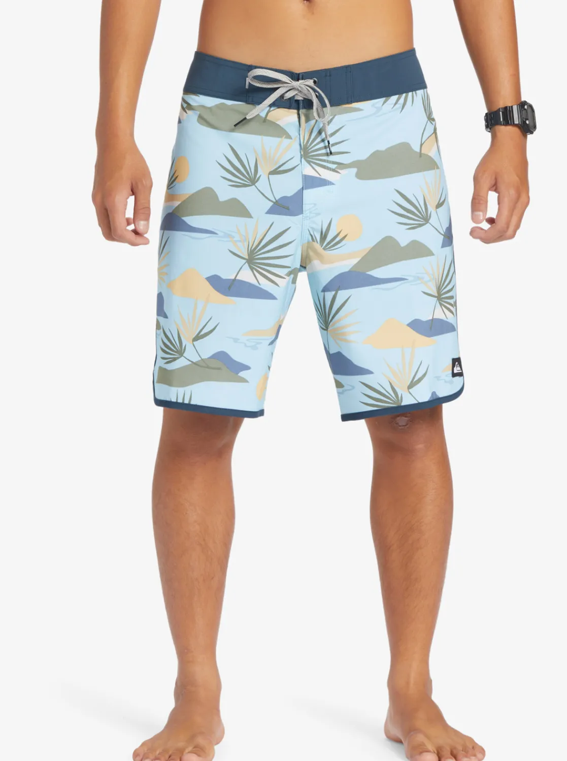 Quiksilver Surfsilk Scallop 19" Boardshorts Sky Blue Cheap