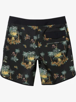 Quiksilver Surfsilk Scallop 19" Boardshorts Black Palm Spritz Clearance